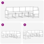 vidaXL Ensemble de canapés d'extérieur 5 Pièces Naturel et Anthracite