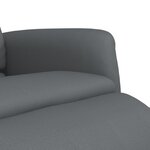vidaXL Fauteuil inclinable avec repose-pieds gris similicuir