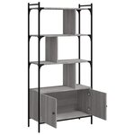 vidaXL Bibliothèque avec portes sonoma gris 76 5x30x154 5 cm