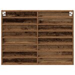 vidaXL Vitrine Cabinet Bois Vieilli 100x8 5x75 cm Bois Aggloméré
