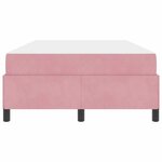 vidaXL Cadre de lit avec matelas Rose 120 x 200 cm tissu