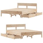vidaXL Cadre de lit sans matelas 140x200 cm bois massif de pin