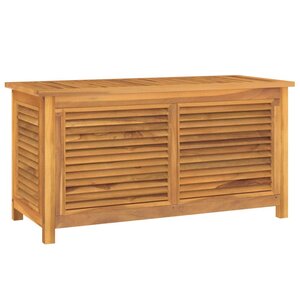 vidaXL Boîte de rangement jardin et sac 114x50x58 cm bois massif teck