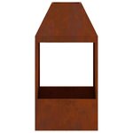 vidaXL Braise Marron 50 x 50 x 100 cm Acier patiné