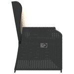 vidaXL Banc de jardin Noir polyrotin