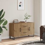 vidaXL Buffet chêne artisanal 100x36x60 cm bois d'ingénierie