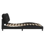 vidaXL Cadre de lit avec lumières LED noir 180x200 cm similicuir