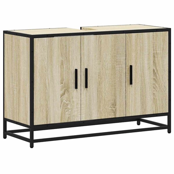 vidaXL Armoire de lavabo de salle de bain chêne sonoma 90x33x60 cm