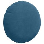 vidaXL Coussins de siège 2 Pièces Bleu Ø 40 x 13 cm Velours