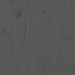 vidaXL Cadre de lit sans matelas gris 200x200 cm bois massif