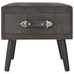 vidaXL Tables de chevet 2 Pièces Gris 40x35x40 cm Velours