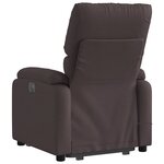 vidaXL Fauteuil inclinable de massage Marron foncé Tissu