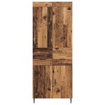 vidaXL Haut Armoire avec tiroir 2 Pièces Bois ancien Bois d'ingénierie