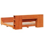 vidaXL Cadre de lit sans matelas cire marron 200x200cm bois pin massif