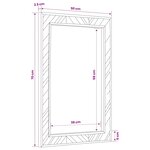 vidaXL Miroir Montage mural avec miroir Marron 70 x 50 x 3 cm Verre