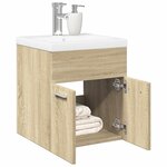 vidaXL Ensemble de meubles de salle de bain 2 Pièces chêne sonoma