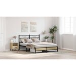 vidaXL Cadre de lit sans matelas chêne sonoma 150x200 cm