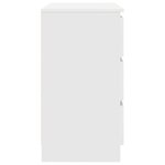 vidaXL Buffet avec tiroir blanc 71x35x65 cm bois d'ingénierie