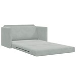 vidaXL Canapé-Lit Gris clair 124 x 204 x 61 cm Velours