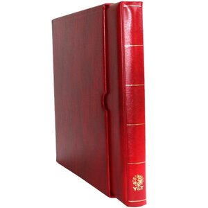 Album SUPRA : étui + reliure (Rouge) - Album à anneaux pour timbres