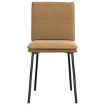 vidaXL Chaises à manger lot de 4 marron velours