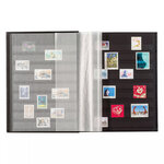 Classeur Comfort 32 pages noires pour timbres. Couleur - Bleu