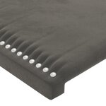 vidaXL Tête de lit à LED Gris foncé 163x16x78/88 cm Velours