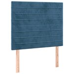 vidaXL Tête de lit Bleu foncé 80x5x118/128 cm Velours