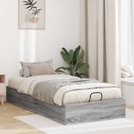 vidaXL Cadre de lit ottoman Gris Sonoma 193 x 120 x 25 cm