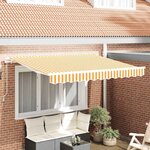 vidaXL Auvent Rétractable Jaune 250 x 200 cm tissu
