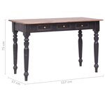 vidaXL Bureau avec 3 tiroirs 117x57x75 cm bois d'acajou massif