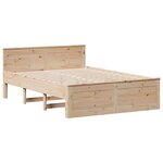 vidaXL Cadre de lit sans matelas avec tête de lit 140x190cm pin massif
