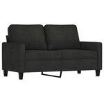 vidaXL Ensemble de canapés 3 Pièces avec coussins Noir Tissu