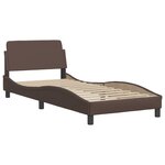 vidaXL Cadre de lit avec tête de lit marron 80x200 cm Similicuir