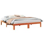 vidaXL Cadre de lit sans matelas cire marron 160x200cm bois pin massif