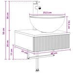 vidaXL Basin de lavage mural Noir 40 x 41 x 40 5 cm Bois d'ingénierie