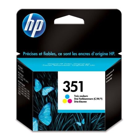 Hp 351 cartouche d'encre trois couleurs authentique pour hp photosmart c4380/c4472/c4580/c5280 (cb337ee)