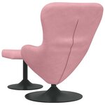 vidaXL Chaise Œuf avec Pouf Rose Velours