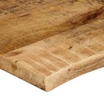 vidaXL Dessus de table 100x60x2 5cm bord vif bois massif manguier brut