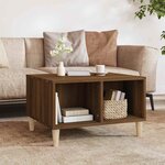 vidaXL Table basse Chêne marron 60x50x36 5 cm Bois d'ingénierie