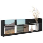 vidaXL Étagère à magazines avec étagère Chêne noir 100 x 12 x 30 cm