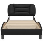 vidaXL Cadre de lit avec tête de lit Noir 80x200 cm Similicuir