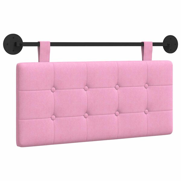 vidaXL Tête de lit suspendue Rose Tissu