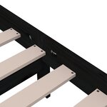 vidaXL Cadre de lit sans matelas noir bois massif 150x200 cm