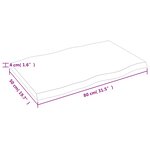 vidaXL Dessus de table bois massif traité bordure assortie