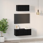 vidaXL Ensemble meuble TV 2 Pièces Chêne noir 80 x 30 x 30 cm