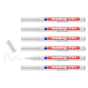 Marqueur Peinture 751 Blanc Pointe Ronde 1-2 mm x 6 EDDING