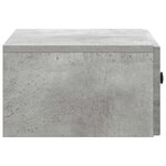 vidaXL Cabinet de chevet mural 2 Pièces Gris béton 49 x 34 5 x 20 cm