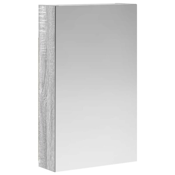 vidaXL Armoire Miroir de Salle de Bain Gris Sonoma 30 x 10 5 x 50 cm