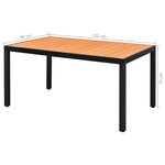 vidaXL Ensemble à Manger de jardin 7Pièces PVC résine tressée noir marron